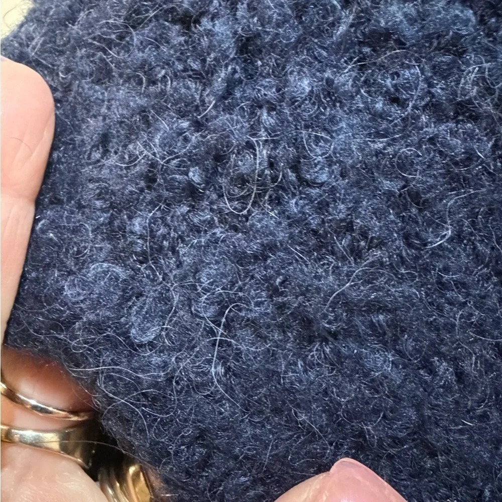 J. Crew Dark Blue Navy Crew Neck Wool Alpaca Blend Sweater Size Small
